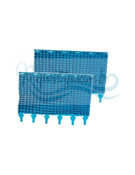 Brosses lamelles bleues x2